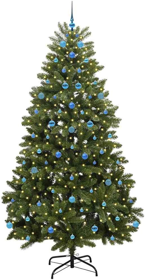 Dirbtinė Sulankstoma Kalėdų Eglutė 240 cm 300 LED Šilta balta