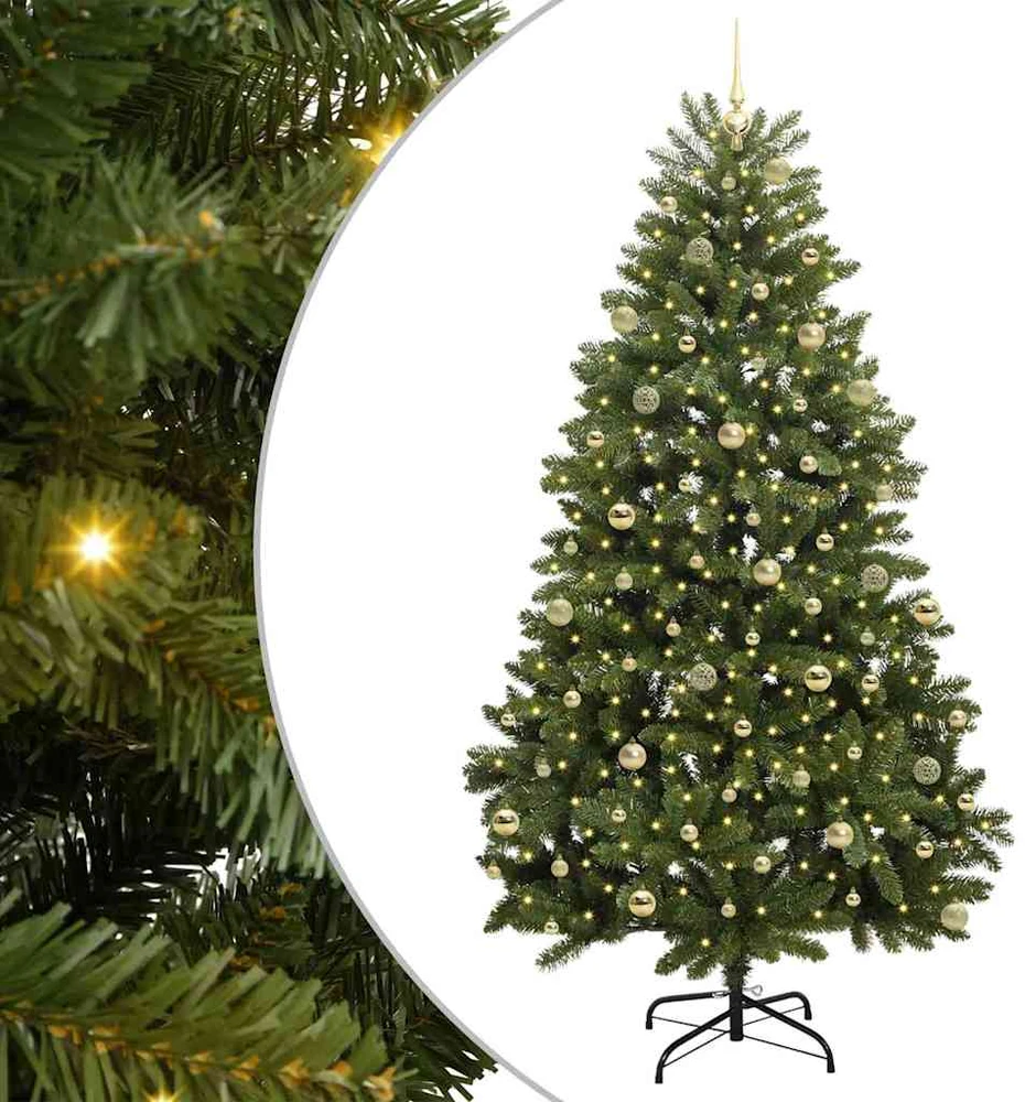 Dirbtinė Sulankstoma Kalėdų Eglutė 240 cm 300 LED Šilta balta