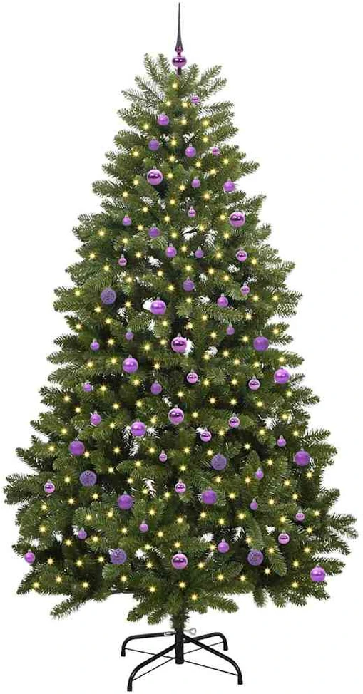 Dirbtinė Sulankstoma Kalėdų Eglutė 240 cm 300 LED Šilta balta