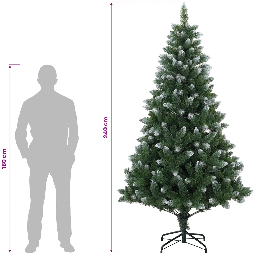 Dirbtinė Kalėdų eglutė 240 cm PVC ir metalas Žalia