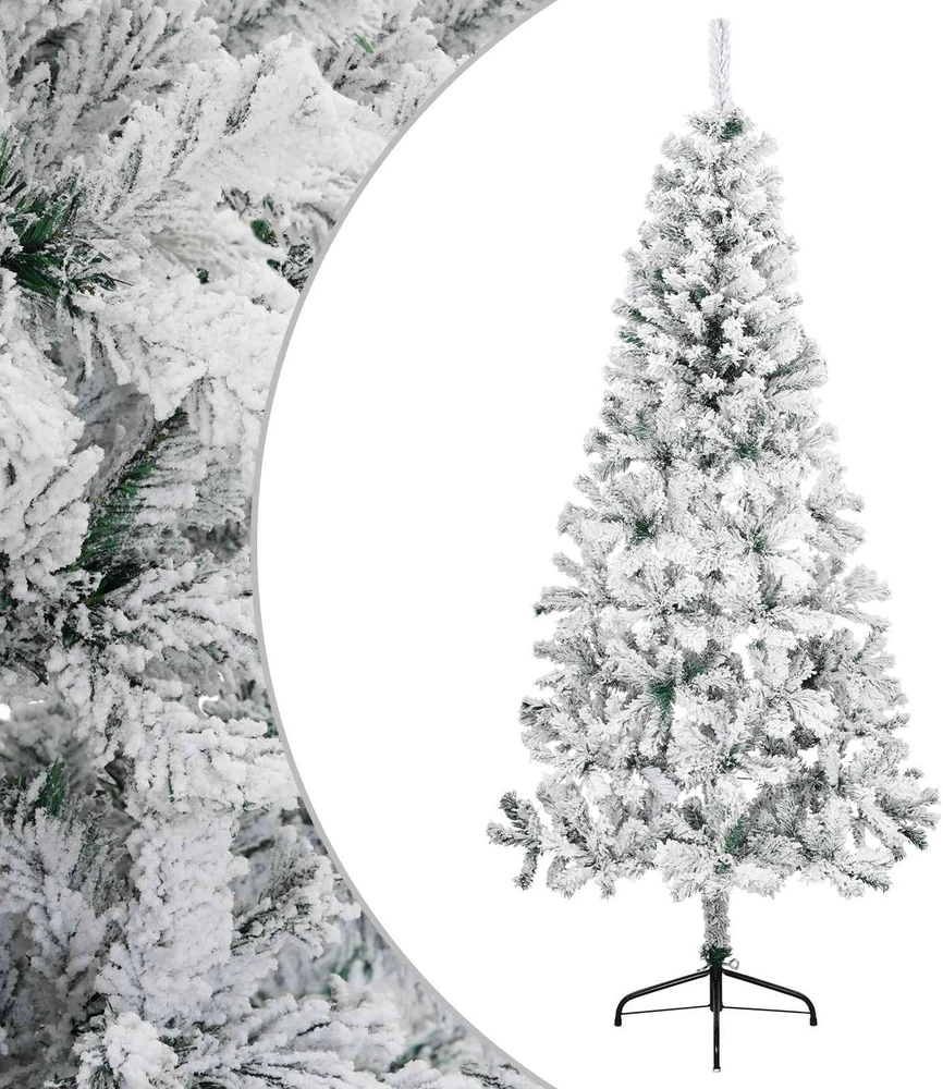 Dirbtinė Kalėdų eglutė 240 cm PVC ir Plienas Žalia ir balta