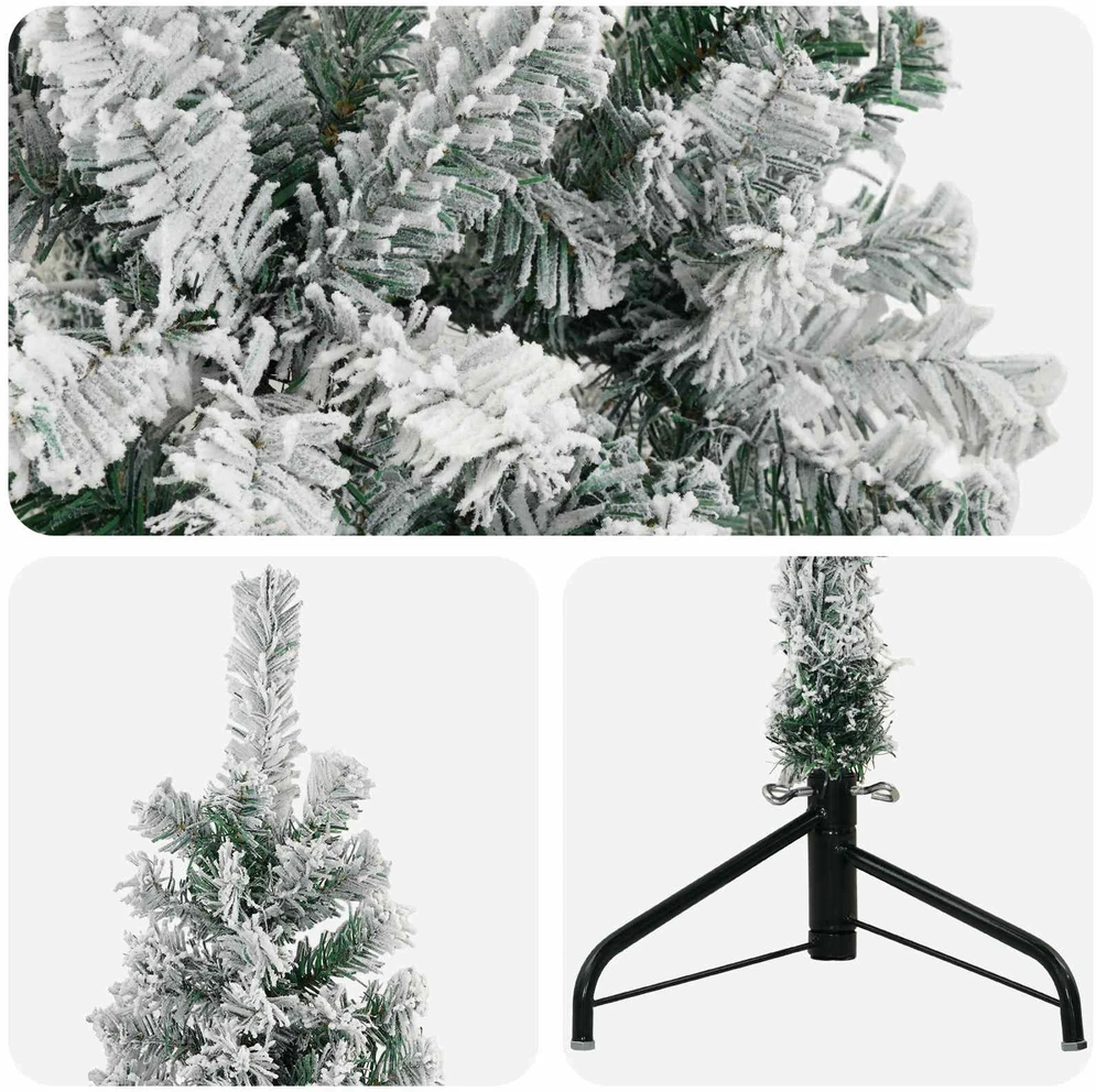 Dirbtinė Kalėdų eglutė 240 cm PVC ir Plienas Žalia ir balta