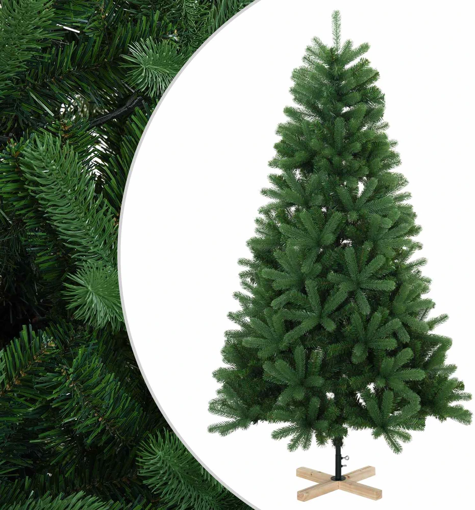 Dirbtinė Kalėdų eglutė 240 cm PVC ir pušies medienos masyvas