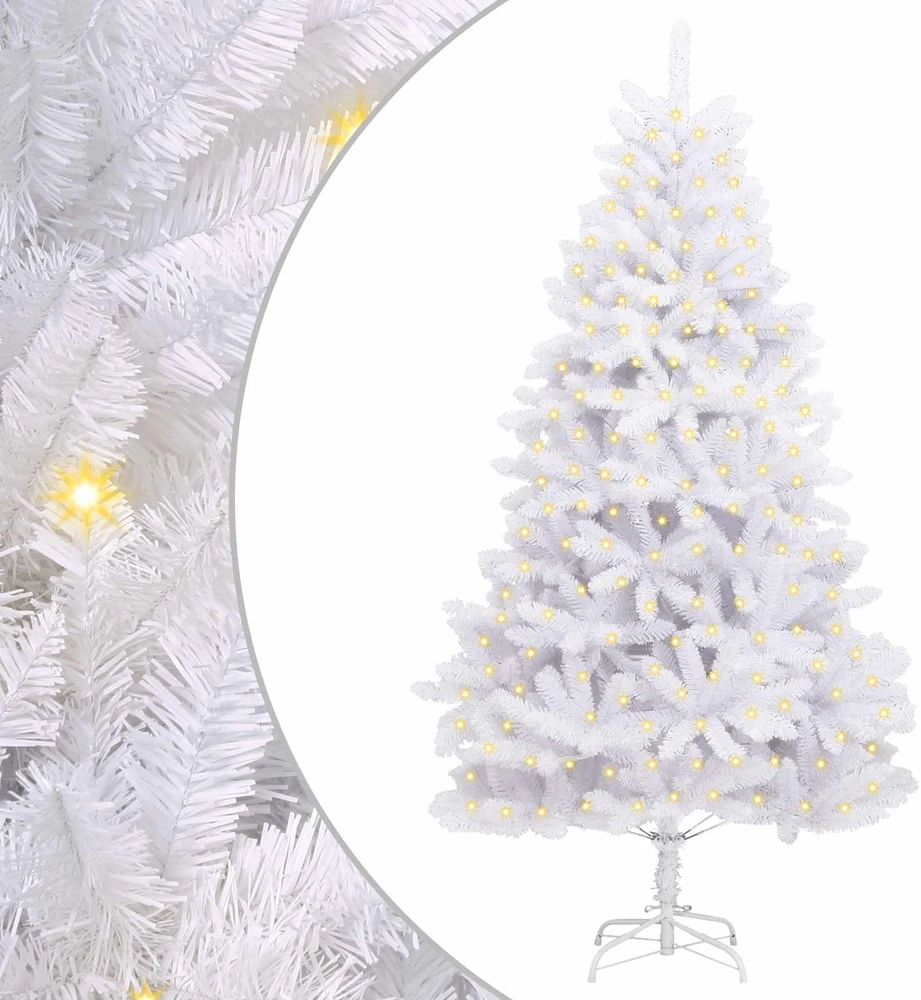 Dirbtinė Kalėdų eglutė 300 LED PVC ir Plienas Balta