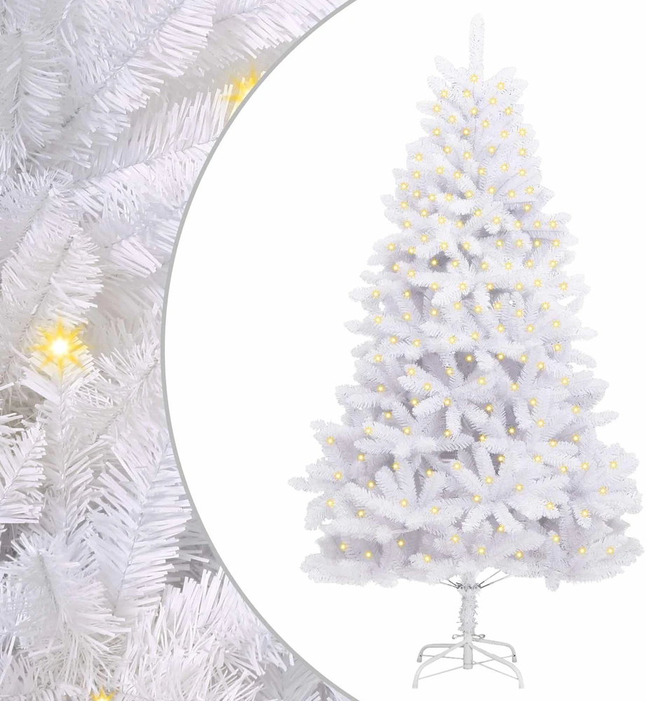 Dirbtinė Kalėdų eglutė 300 LED PVC ir Plienas Balta