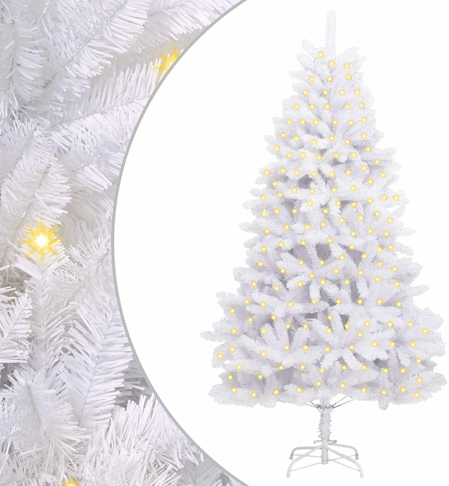 Dirbtinė Kalėdų eglutė 300 LED PVC ir Plienas Balta