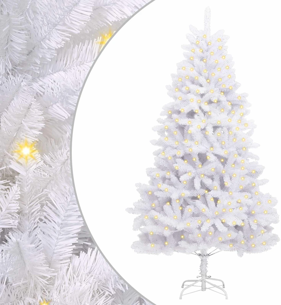 Dirbtinė Kalėdų eglutė 300 LED PVC ir Plienas Balta