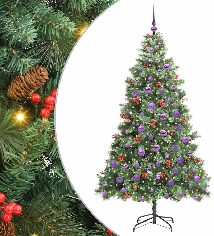 Dirbtinė Kalėdų eglutė 300 LED Šilta balta PVC ir metalas Žalia
