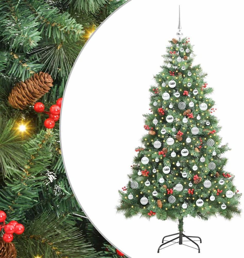 Dirbtinė Kalėdų eglutė 300 LED Šilta balta PVC ir metalas Žalia