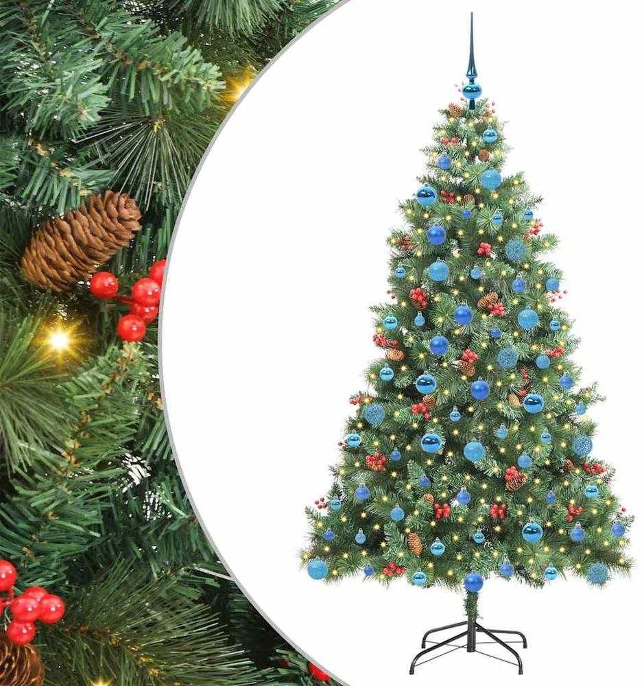 Dirbtinė Kalėdų eglutė 300 LED Šilta balta PVC ir metalas Žalia