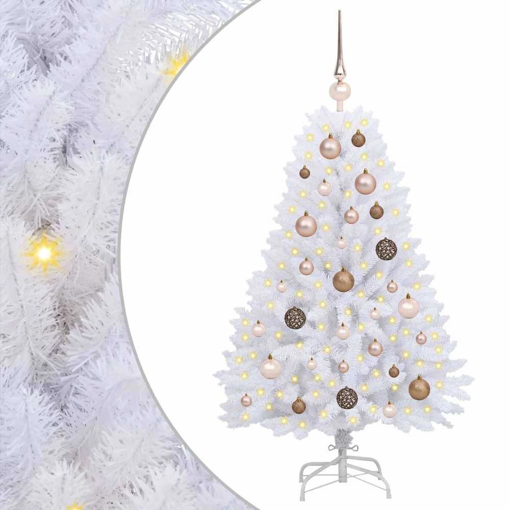 Dirbtinė Kalėdų eglutė 120 cm PVC ir Plienas Balta