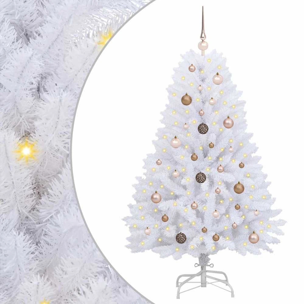 Dirbtinė Kalėdų eglutė 150 cm PVC ir Plienas Balta
