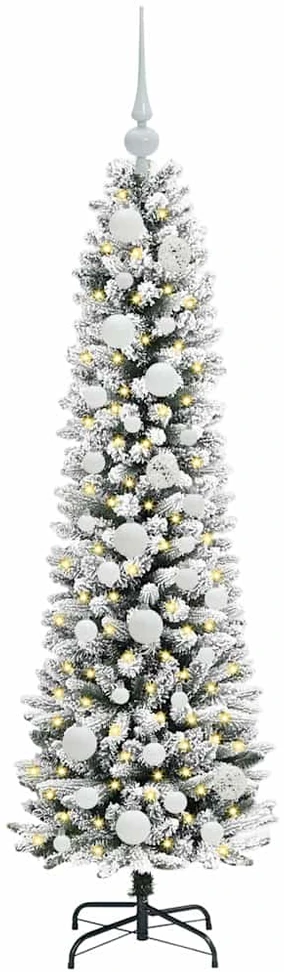 Dirbtinis lieknas Kalėdų medis 120 cm 150 LED Šilta balta