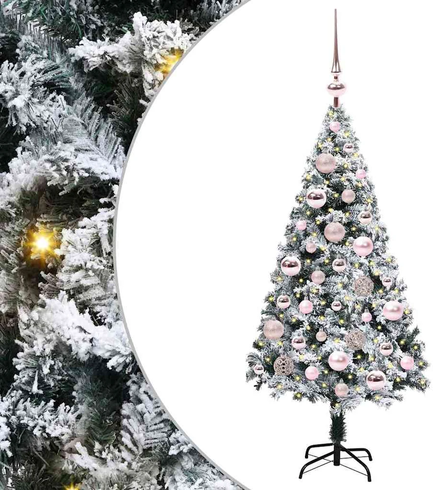 Dirbtinė Kalėdų eglutė Balta 120 cm PVC ir Plienas ir Plastikas