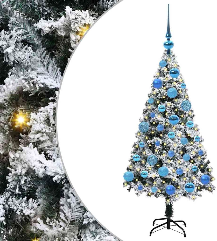 Dirbtinė Kalėdų eglutė Balta 120 cm PVC ir Plienas ir Plastikas