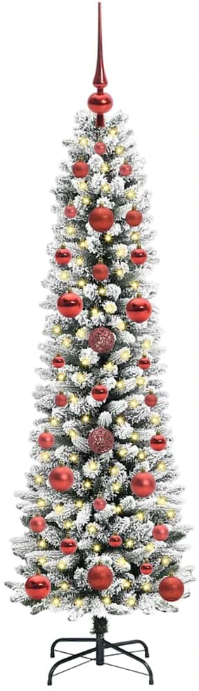Dirbtinė Kalėdų eglutė Balta 120 cm PVC ir Metalas ir Plastikas