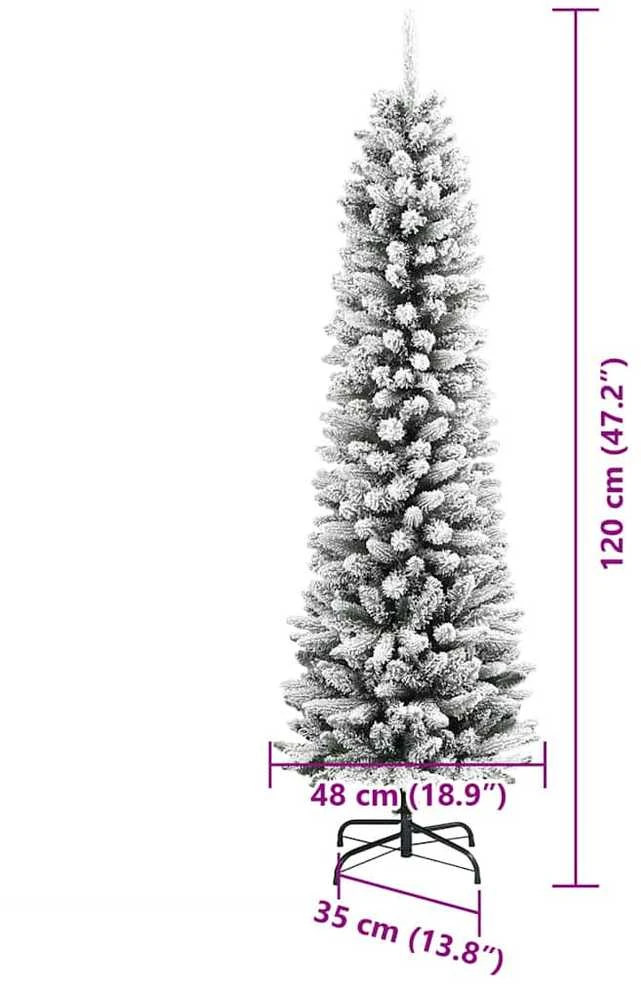 Dirbtinė Kalėdų eglutė Balta 120 cm PVC ir Metalas ir Plastikas