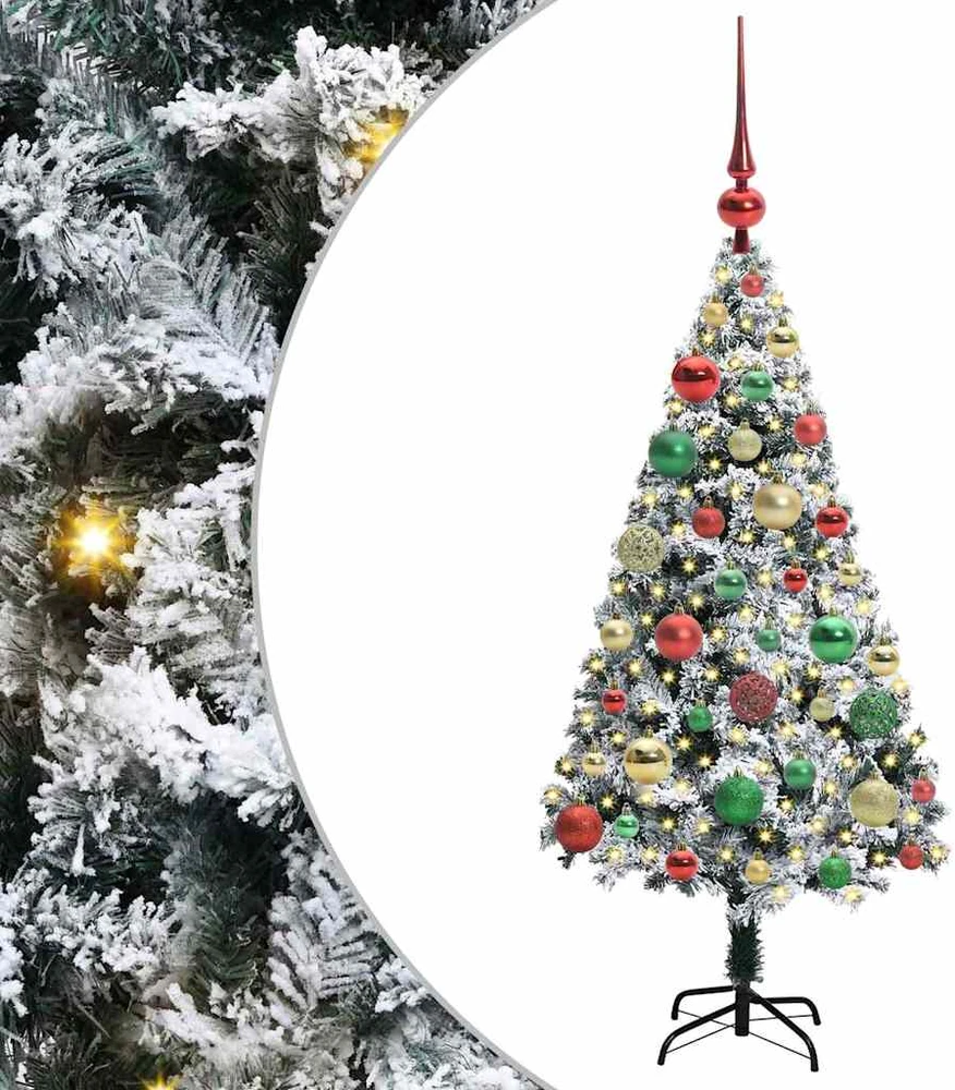 Dirbtinė Kalėdų eglutė Balta 120 cm PVC ir Plienas ir Plastikas