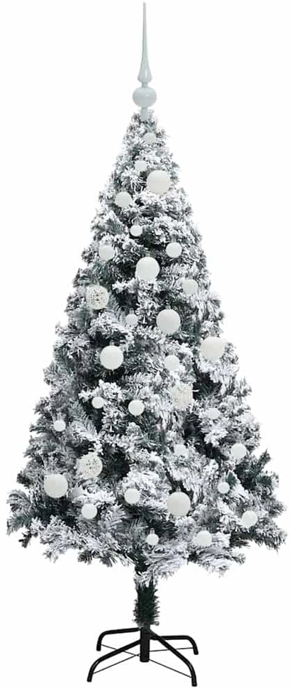 Dirbtinė Kalėdų eglutė Balta 120 cm PVC ir Plienas ir Plastikas