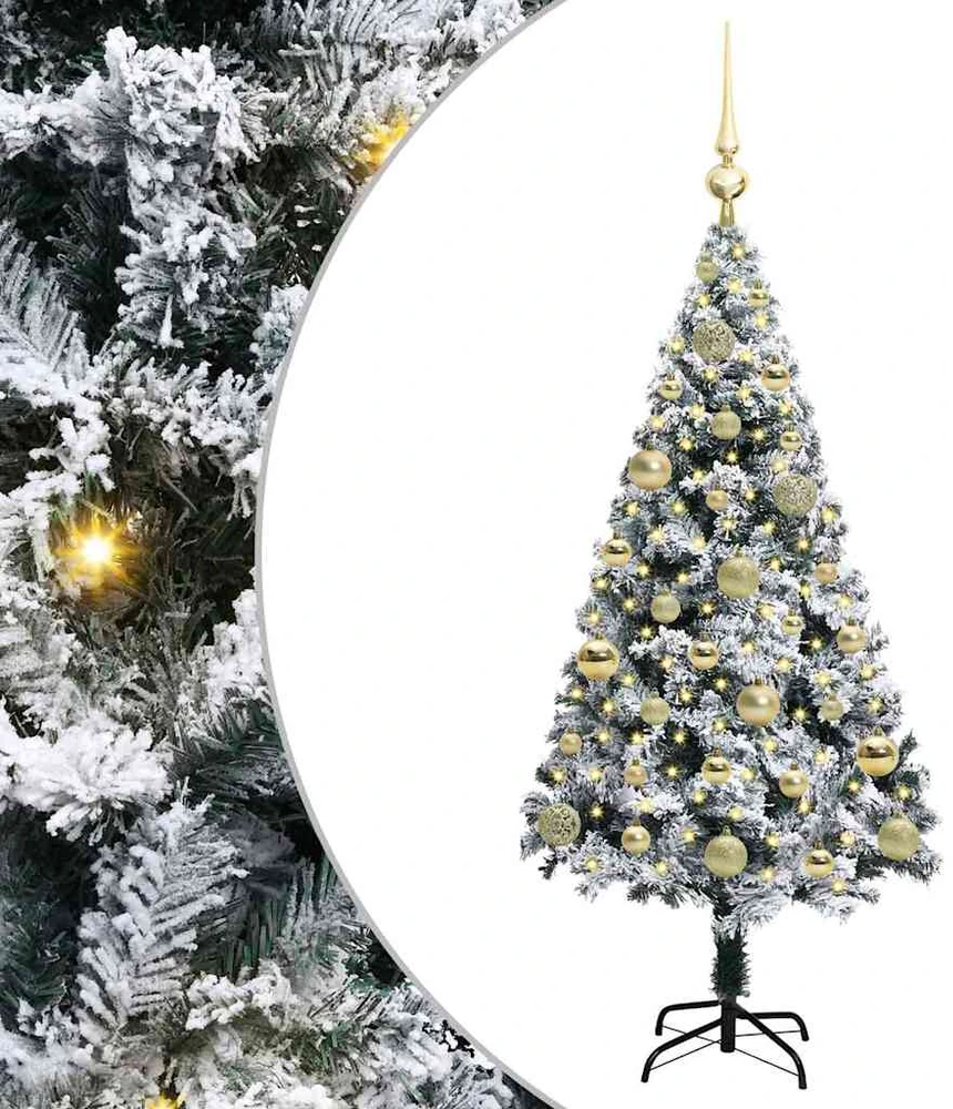 Dirbtinė Kalėdų eglutė Balta 120 cm PVC ir Plienas ir Plastikas
