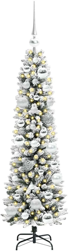 Dirbtinė Kalėdų eglutė Balta 120 cm PVC ir Metalas ir Plastikas
