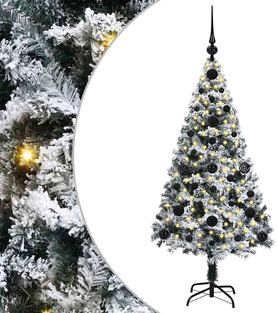 Dirbtinė Kalėdų eglutė Balta 120 cm PVC ir Plienas ir Plastikas