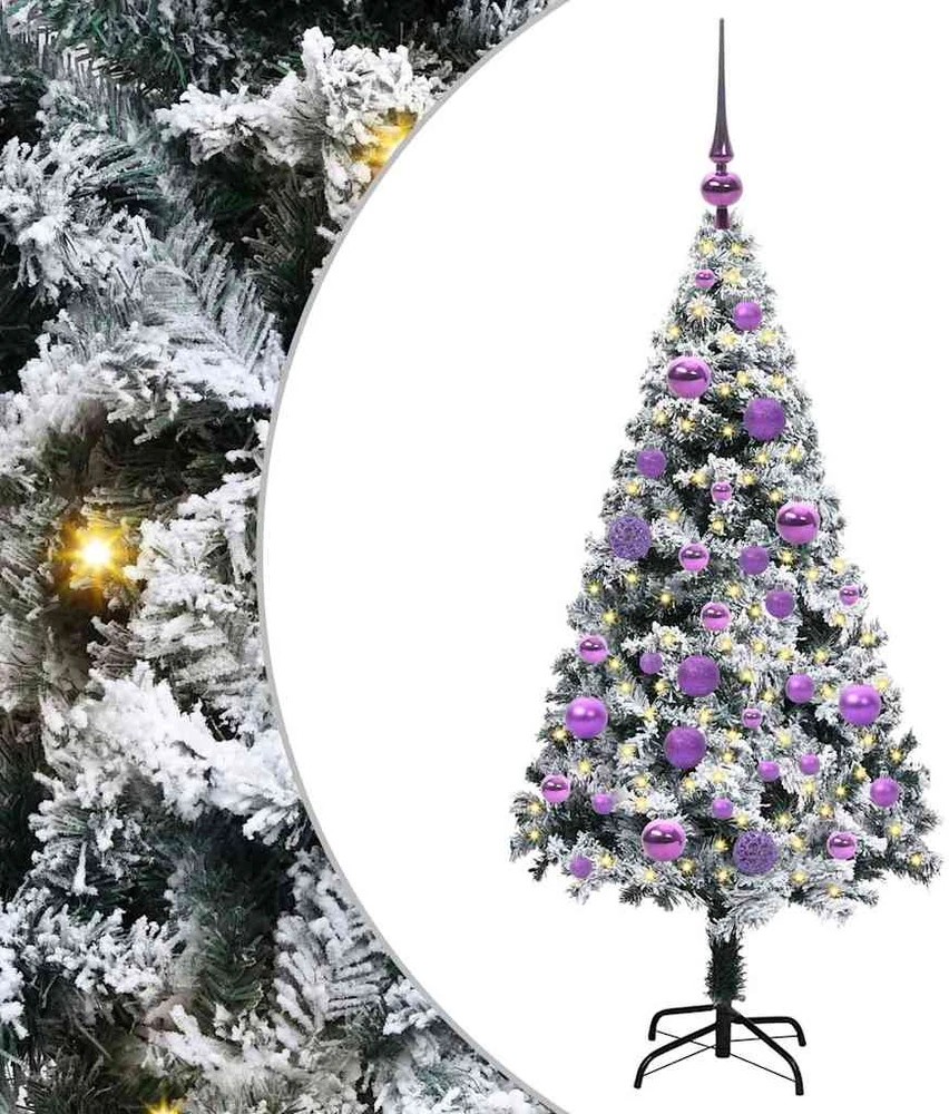 Dirbtinė Kalėdų eglutė Balta 120 cm PVC ir Plienas ir Plastikas