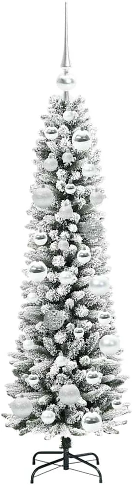 Dirbtinė Kalėdų eglutė Balta 120 cm PVC ir Metalas ir Plastikas