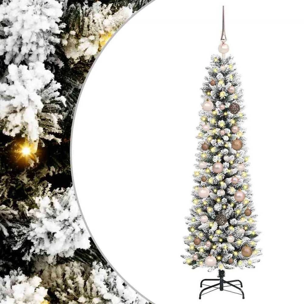 Dirbtinė Kalėdų eglutė Balta 150 cm PVC ir Metalas ir Plastikas