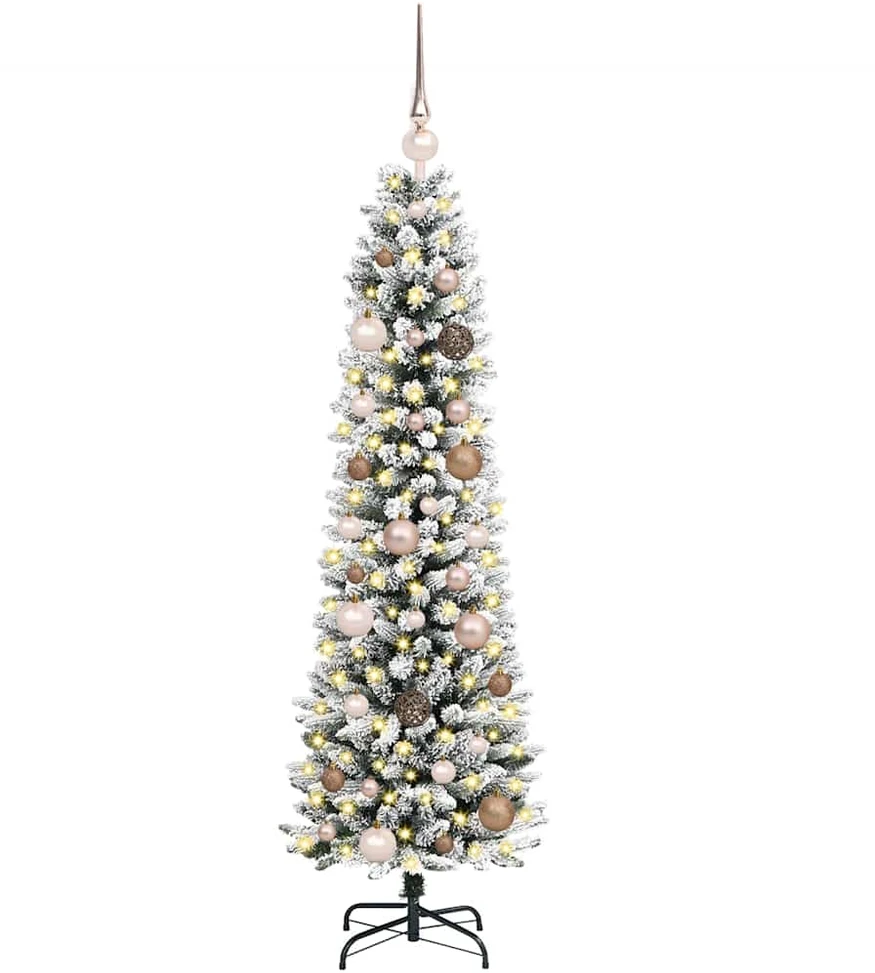Dirbtinė Kalėdų eglutė Balta 150 cm PVC ir Metalas ir Plastikas