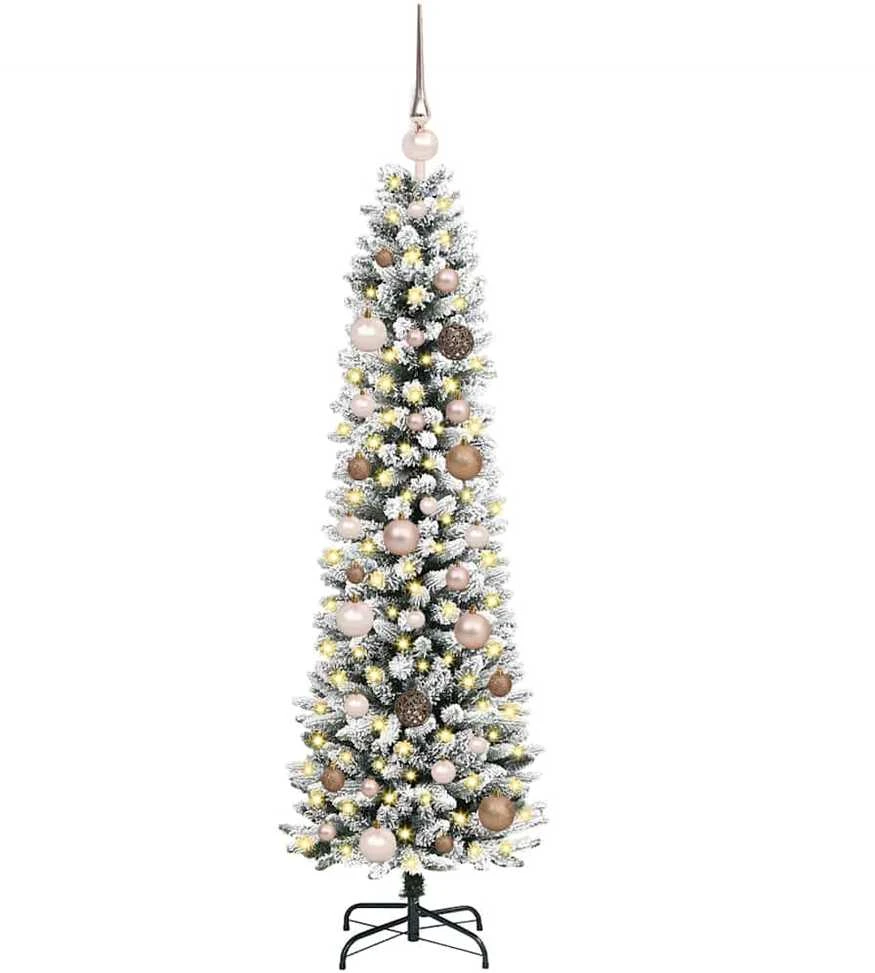 Dirbtinė Kalėdų eglutė Balta 150 cm PVC ir Metalas ir Plastikas