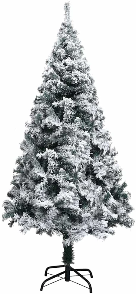 Dirbtinė Kalėdų eglutė Balta 150 cm PVC ir Plienas ir Plastikas