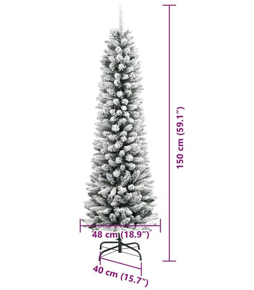Dirbtinė Kalėdų eglutė Balta 150 cm PVC ir Metalas ir Plastikas