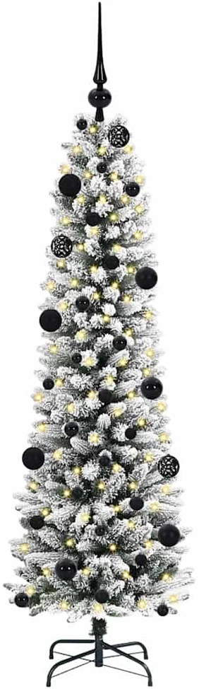 Dirbtinė Kalėdų eglutė Balta 150 cm PVC ir Metalas ir Plastikas
