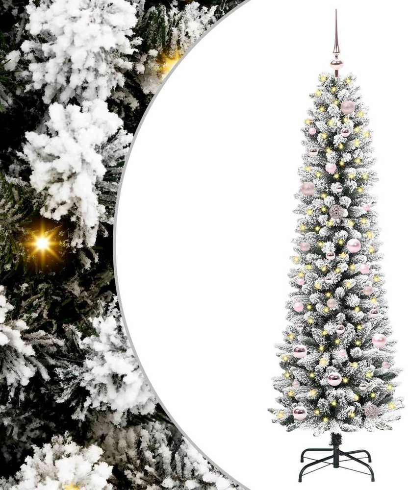 Dirbtinė Kalėdų eglutė Balta 150 cm PVC ir Metalas ir Plastikas