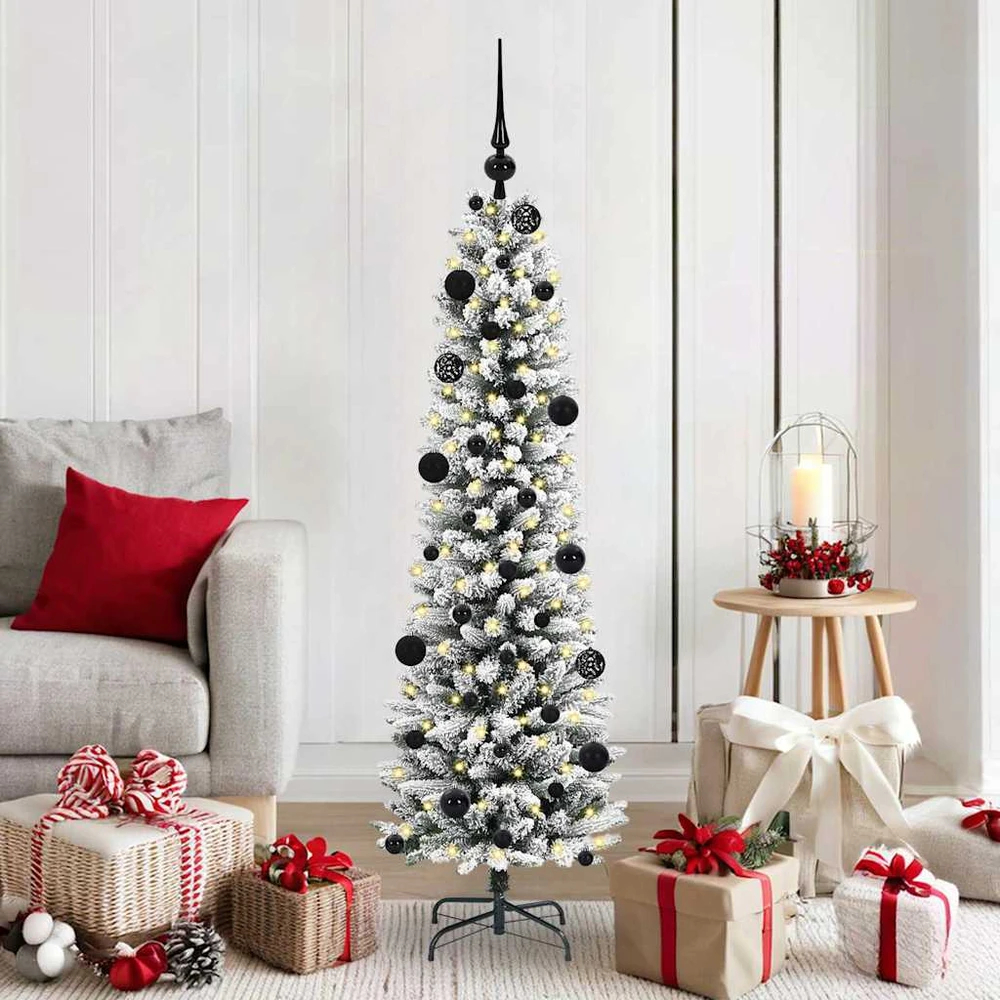 Dirbtinė Kalėdų eglutė Balta 150 cm PVC ir Metalas ir Plastikas