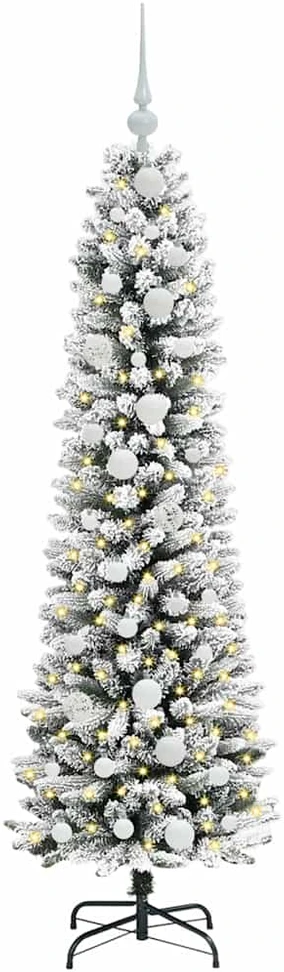 Dirbtinė Kalėdų eglutė Balta 150 cm PVC ir Metalas ir Plastikas