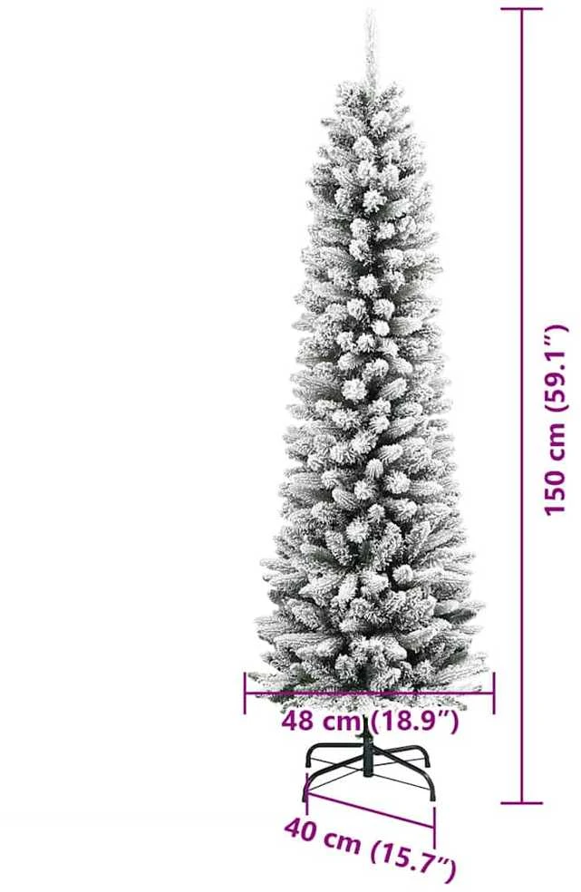 Dirbtinė Kalėdų eglutė Balta 150 cm PVC ir Metalas ir Plastikas