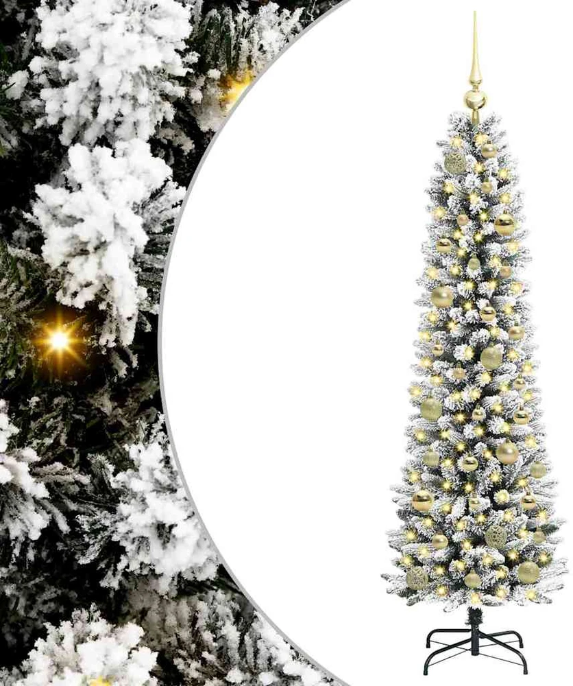 Dirbtinė Kalėdų eglutė Balta 150 cm PVC ir Metalas ir Plastikas