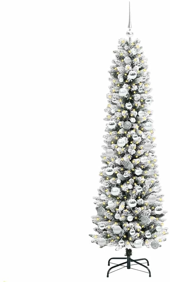 Dirbtinė Kalėdų eglutė Balta 180 cm PVC ir Metalas ir Plastikas