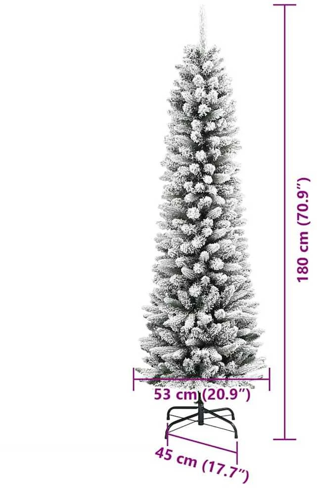 Dirbtinė Kalėdų eglutė Balta 180 cm PVC ir Metalas ir Plastikas