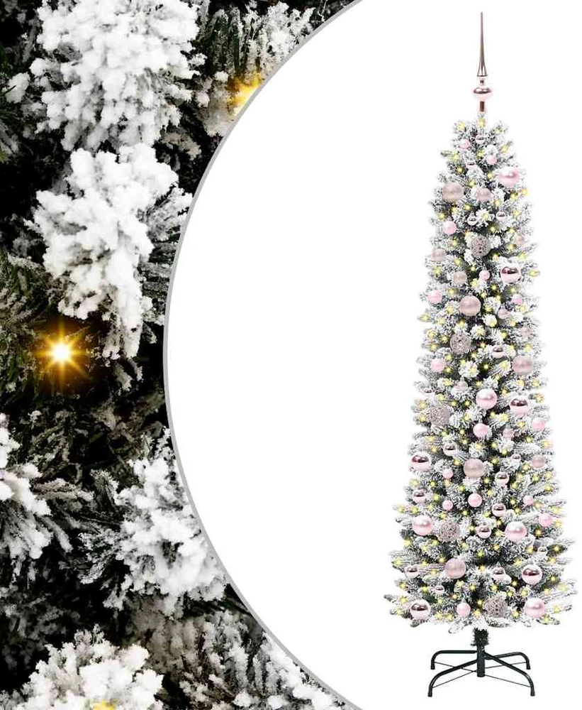 Dirbtinė Kalėdų eglutė Balta 180 cm PVC ir Metalas ir Plastikas