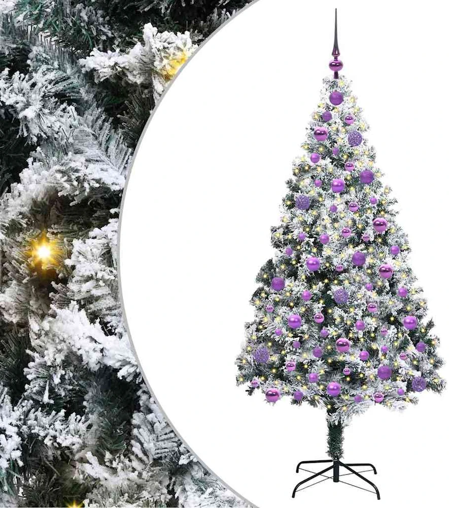 Dirbtinė Kalėdų eglutė Balta 180 cm PVC ir Plienas ir Plastikas