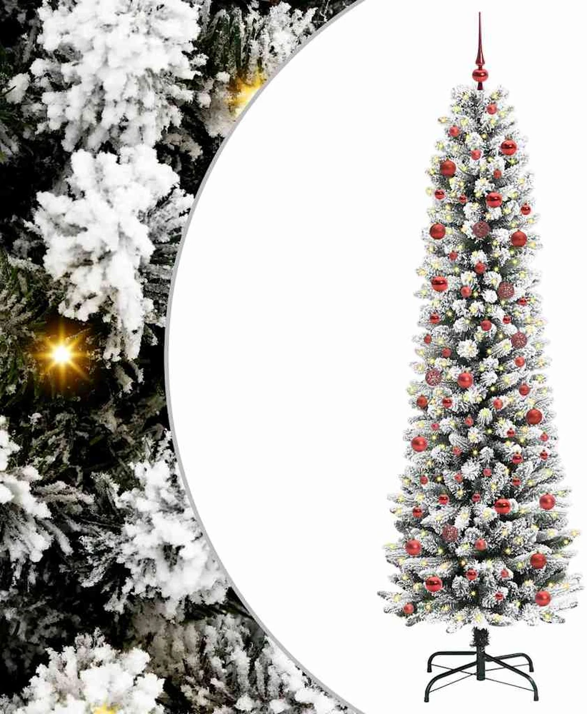 Dirbtinė Kalėdų eglutė Balta 210 cm PVC ir Metalas ir Plastikas