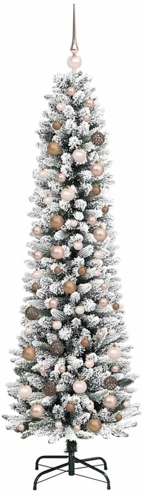 Dirbtinė Kalėdų eglutė Balta 210 cm PVC ir Metalas ir Plastikas