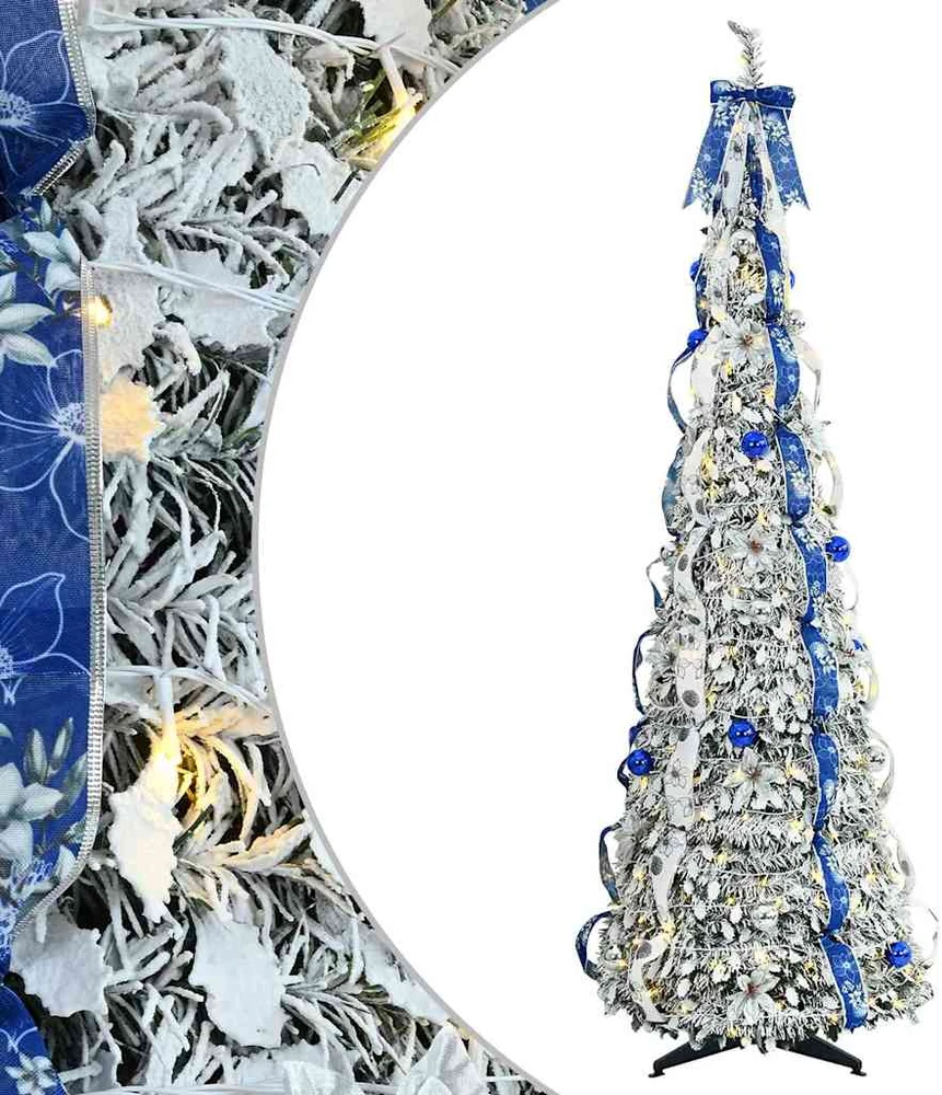 Dirbtinė Kalėdų eglutė Balta 210 cm PVC