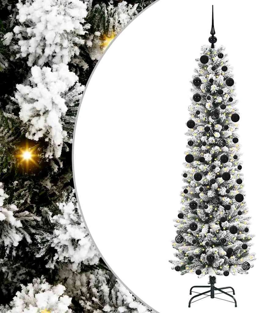Dirbtinė Kalėdų eglutė Balta 210 cm PVC ir Metalas ir Plastikas