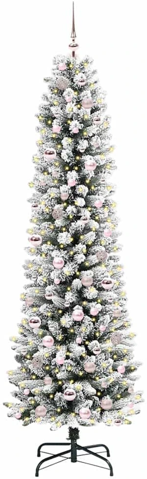 Dirbtinė Kalėdų eglutė Balta 210 cm PVC ir Metalas ir Plastikas
