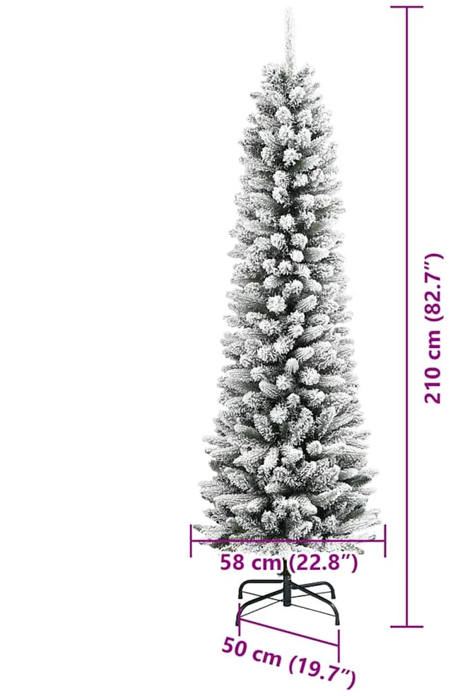 Dirbtinė Kalėdų eglutė Balta 210 cm PVC ir Metalas ir Plastikas