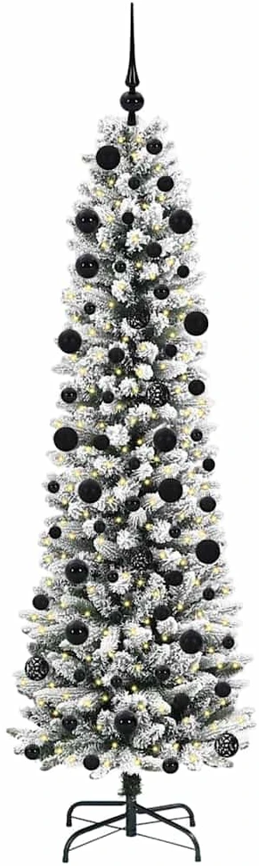 Dirbtinė Kalėdų eglutė Balta 210 cm PVC ir Metalas ir Plastikas